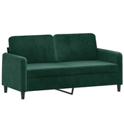 Divano | Divano da soggiorno | Sofa a 2 Posti Verde Scuro 140 cm in Velluto
