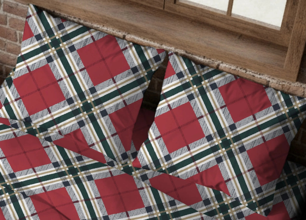 Copripiumino Sacco Piumone In 100% Cotone Disegno Tartan - Singolo - Tartan