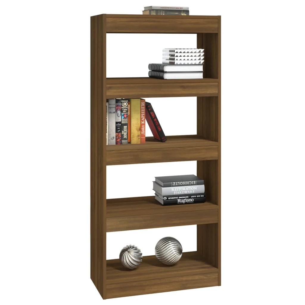 Libreria/Divisorio Rovere Marrone 60x30x135cm Legno Multistrato 813607