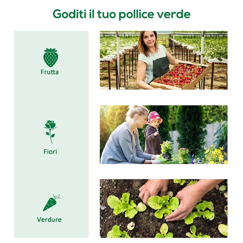 MINI SERRA PER PIANTE IMPERMEABILE CON 3 INGRESSI AVVOLGIBILI IN ACCIAIO E PE 400X100X80 CM VERDE
