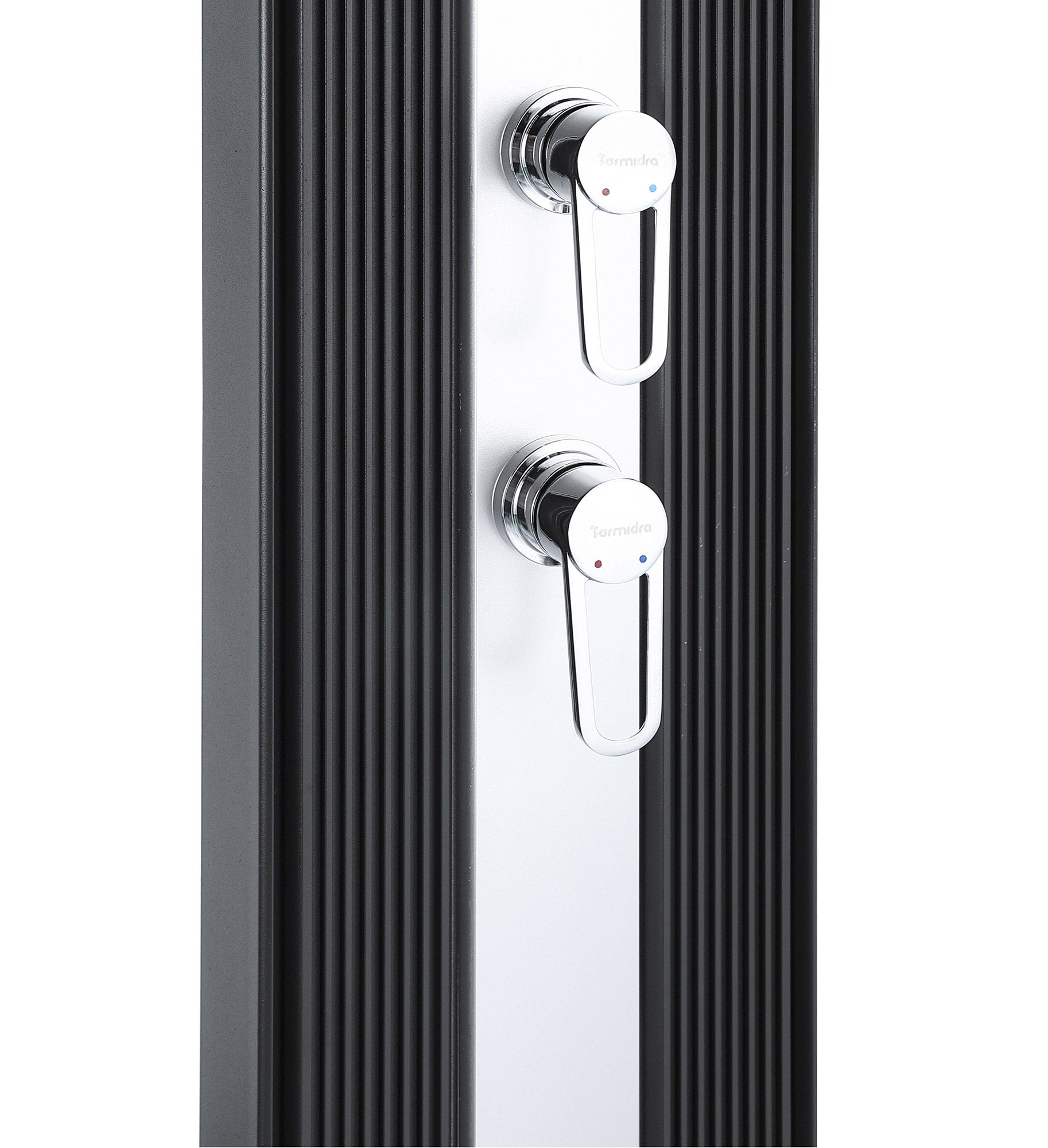 Doccia Solare Ibrida da Giardino 40L Miscelatore e Doccetta Lavapiedi Antracite/Alluminio