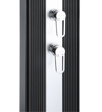 Doccia Solare Ibrida da Giardino 40L Miscelatore e Doccetta Lavapiedi Antracite/Alluminio