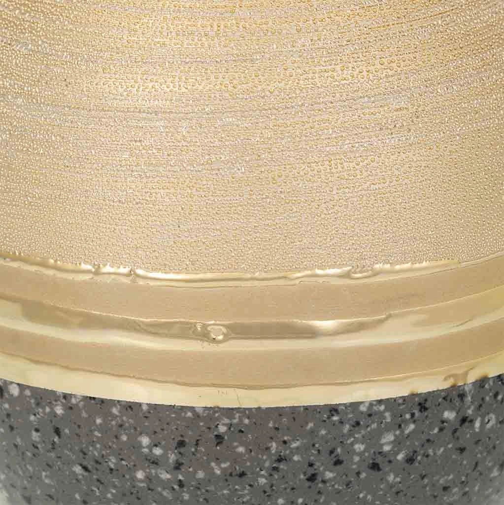 Portacandele in ceramica dorata 11,5x11,5x11,5h