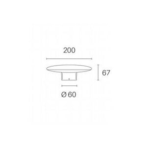 Applique Esterno Moderna Head Alluminio E Materie Plasiche Bianco Led 18W 3000K