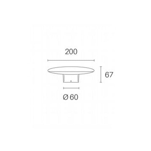 Applique Esterno Moderna Head Alluminio E Materie Plasiche Bianco Led 18W 3000K