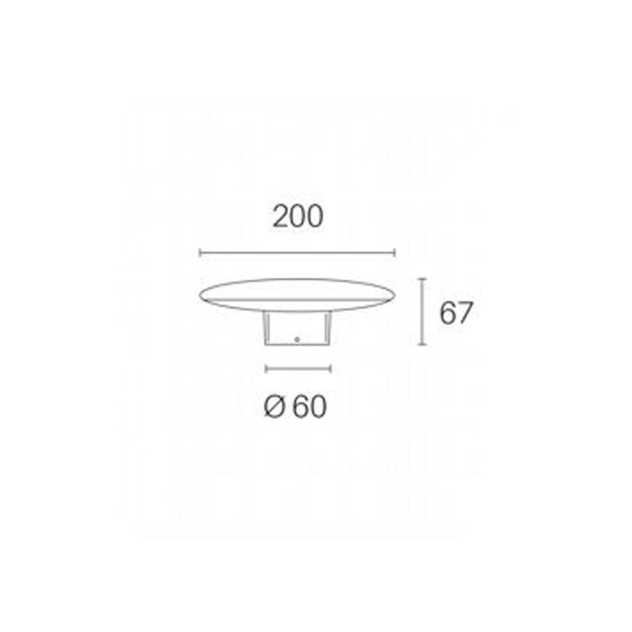 Applique Esterno Moderna Head Alluminio E Materie Plasiche Bianco Led 18W 3000K