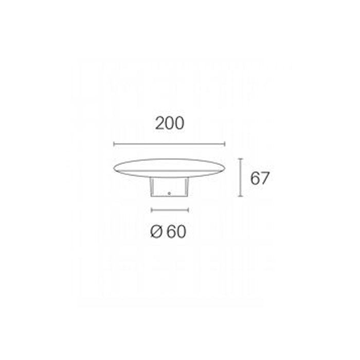 Applique Esterno Moderna Head Alluminio E Materie Plasiche Gradite Led 18W 3000K