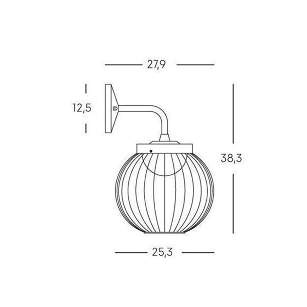 Applique Esterno Contemporanea Cage Metallo Bianco E Termplastico 20W Led 3000K