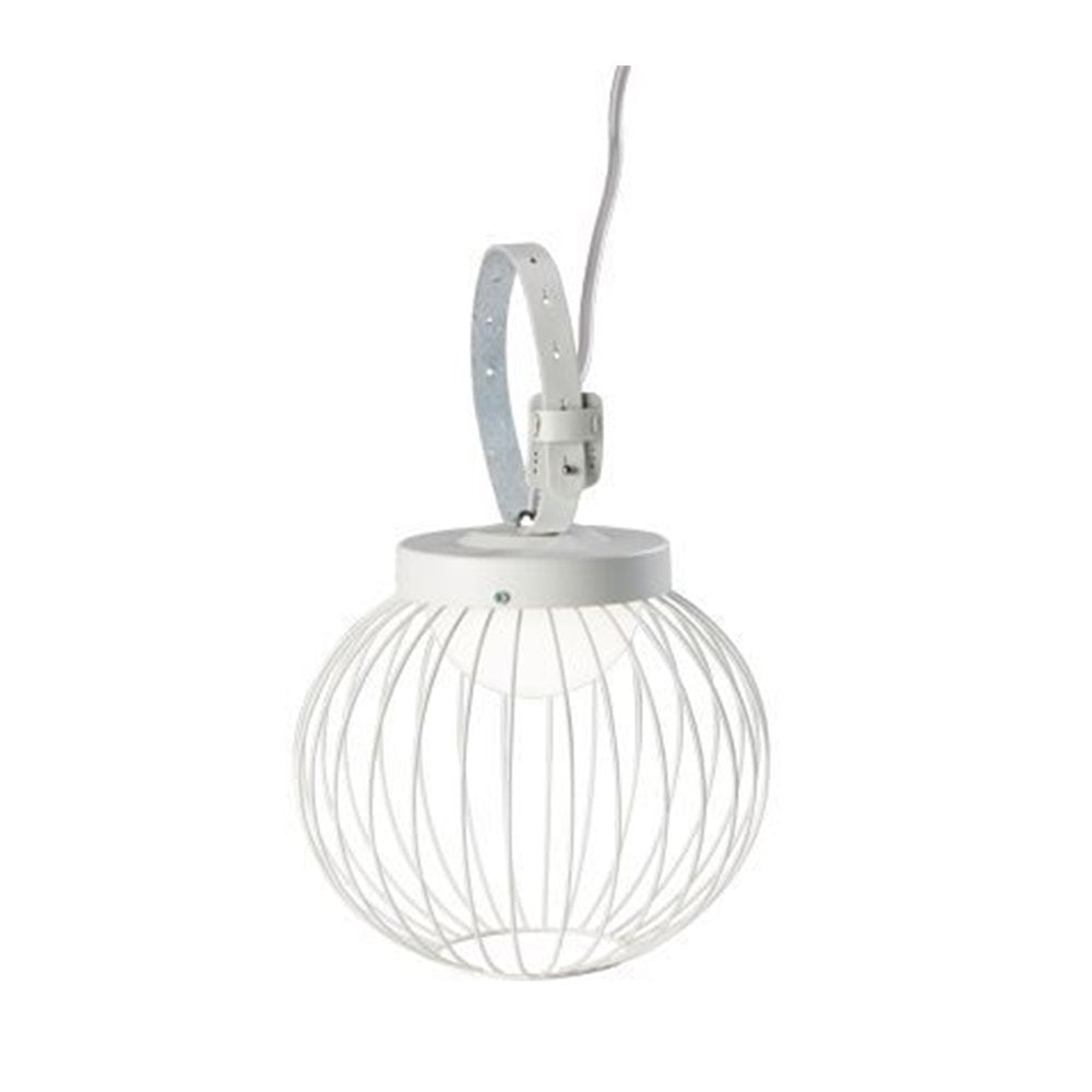 Lampada Portatile Contemporanea Cage Metallo Bianco E Termplastico 20W Led 3000K