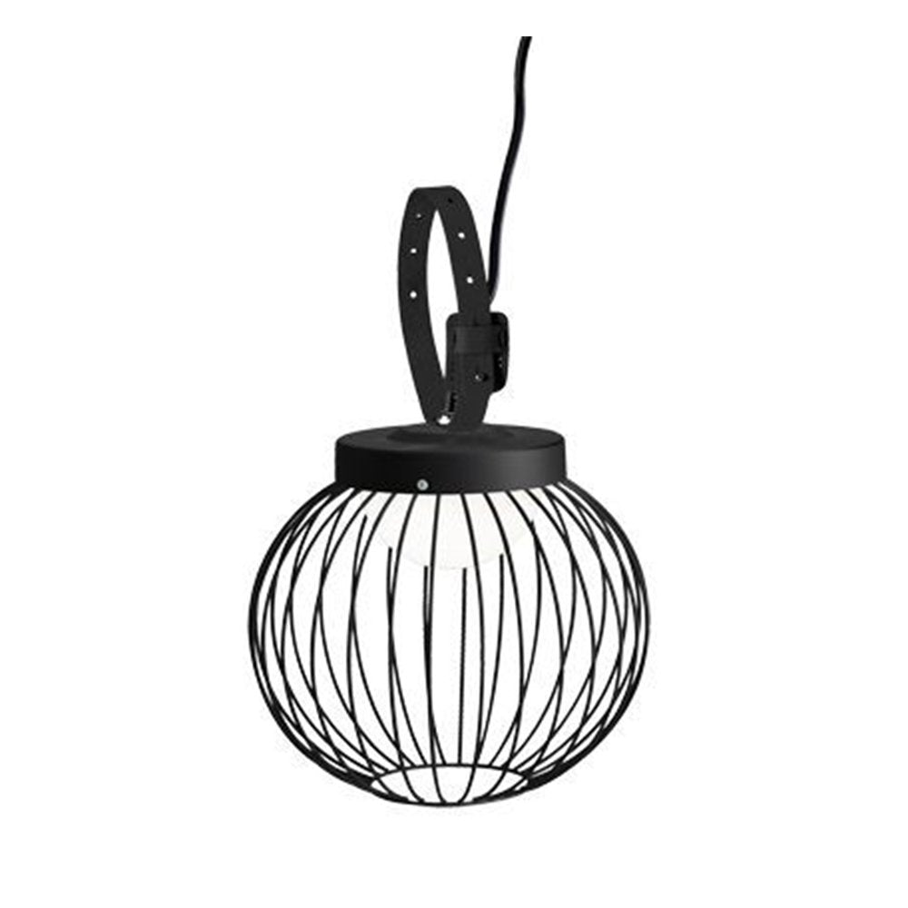 Lampada Portatile Contemporanea Cage Metallo Grafite Termplastico 20W Led 3000K