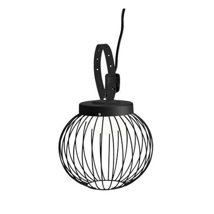 Lampada Portatile Contemporanea Cage Metallo Grafite Termplastico 20W Led 3000K