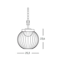 Lampada Portatile Contemporanea Cage Metallo Grafite Termplastico 20W Led 3000K