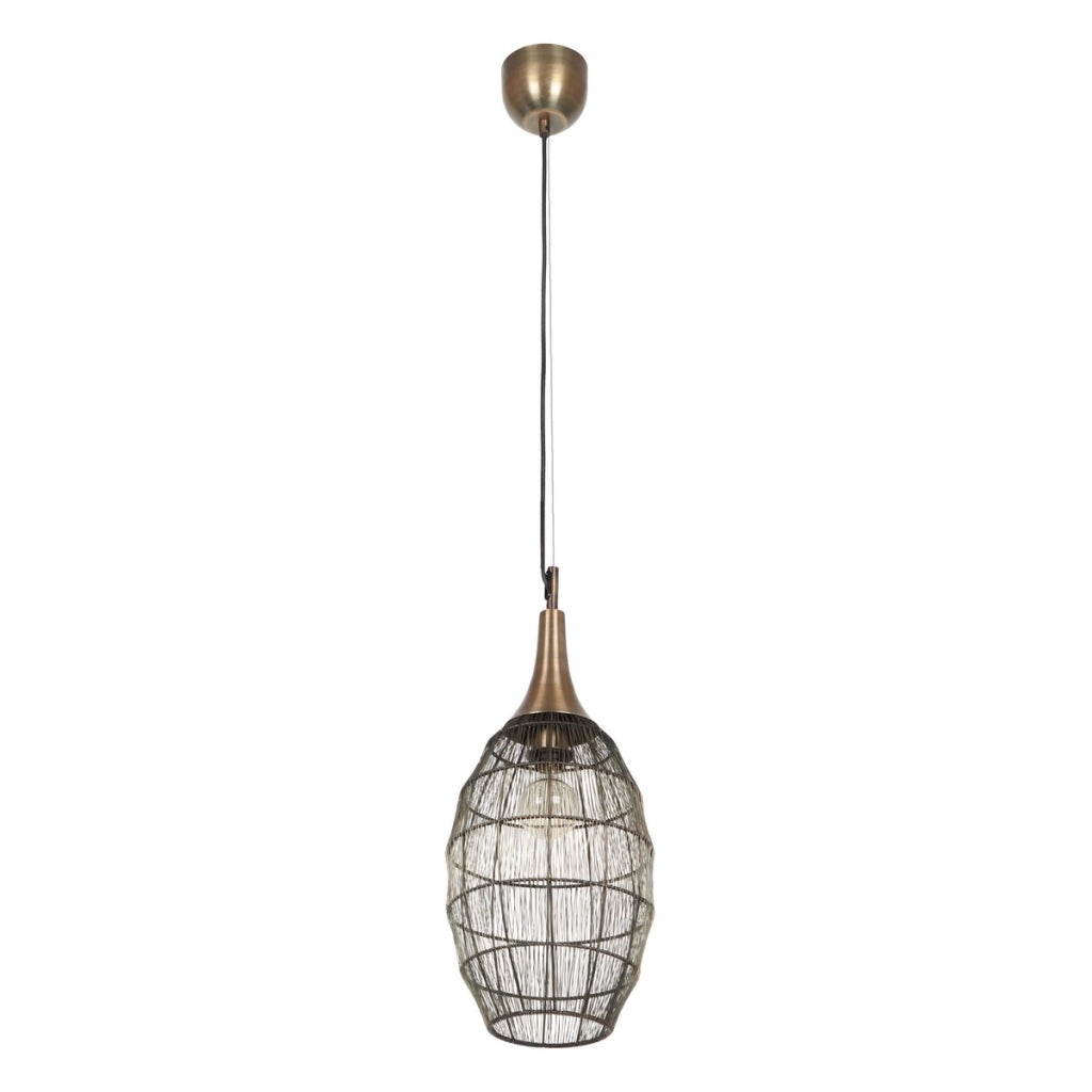 Lampada a sospensione industriale SORAYA patina Ø26 E27 Trio