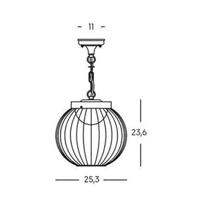 Sospensione Contemporanea Cage Metallo Bianco E Termplastico 20W Led 3000K