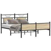 vidaXL Giroletto senza Materasso Rovere Sonoma 137x190cm in Truciolato