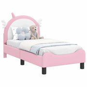 Letto singolo | Letto per adulti | Struttura letto per bambini con testata Rosa 70 x 140 cm PU