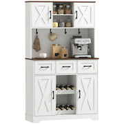 Armadio Cucina con Porte e Cassetti ¨C zephmum ¨C Bianco 100x38x172 cm