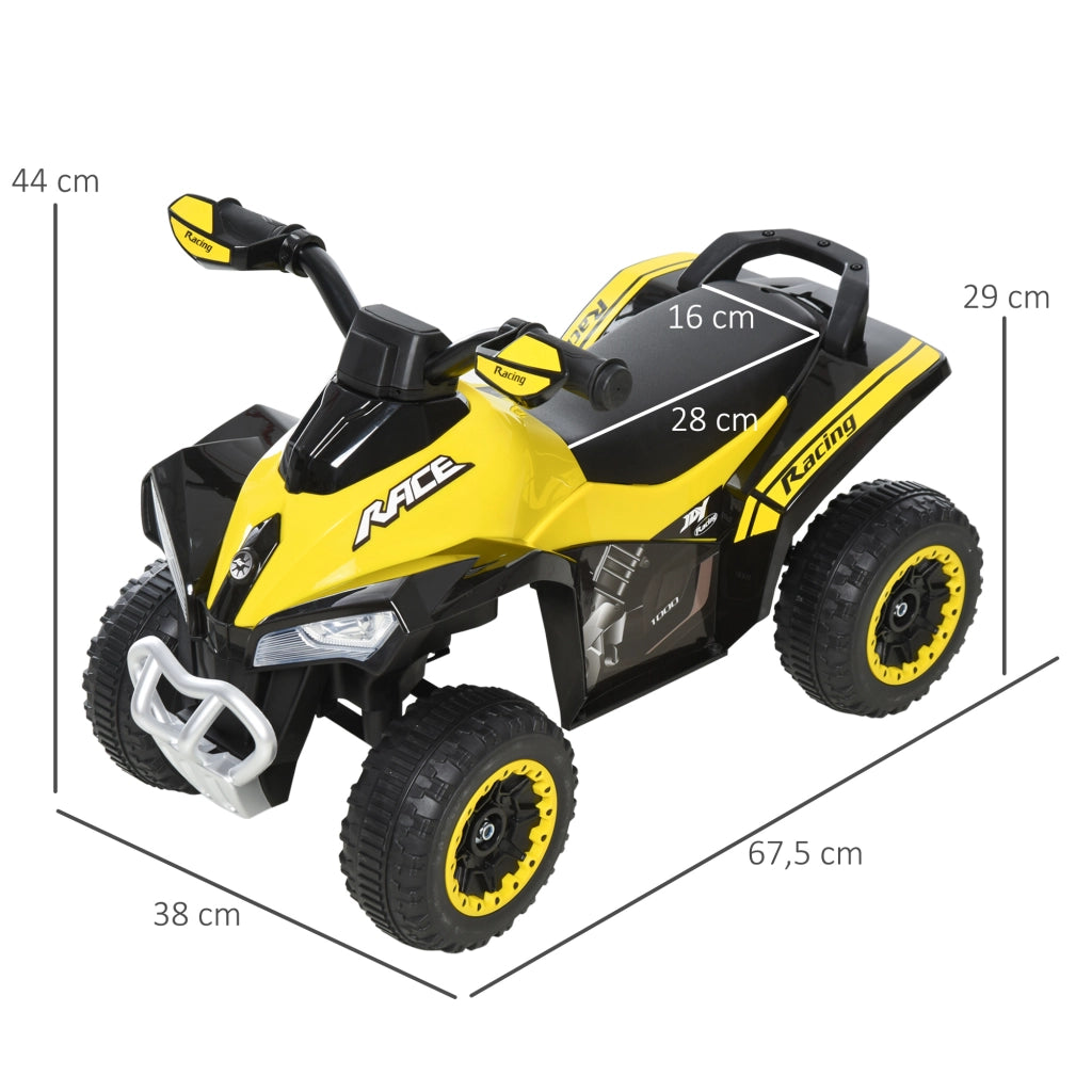 Quadriciclo per Bambini ¨C zephmum ¨C 67.5x38x44 cm Giallo e Nero