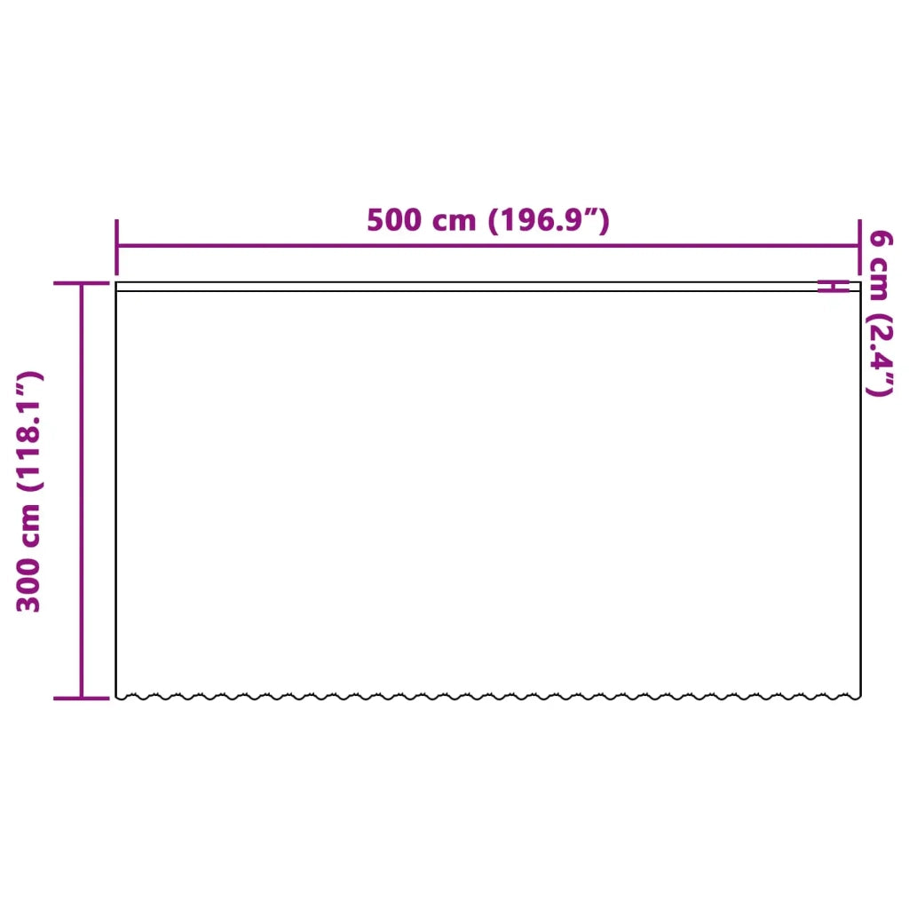 Tenda in Pizzo con tende Bianco 300 x 500 cm Poliestere 4107929