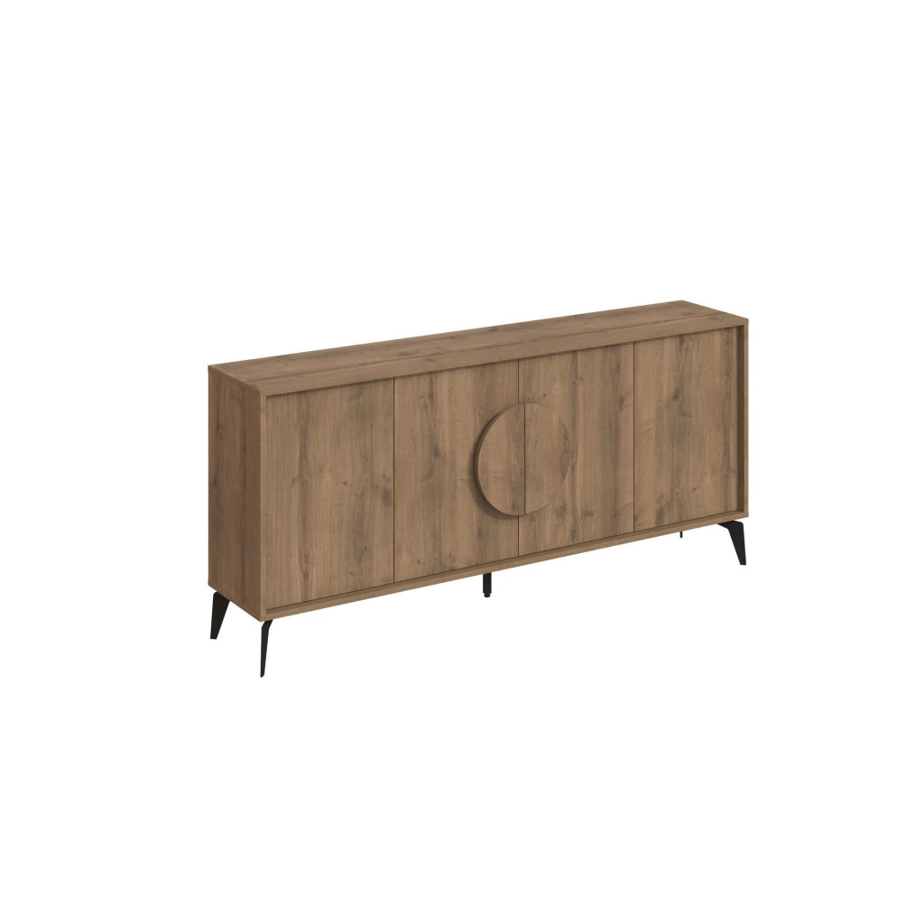 Credenza in legno "Gora Wide" - 180 x 36 x 82 cm - Marrone