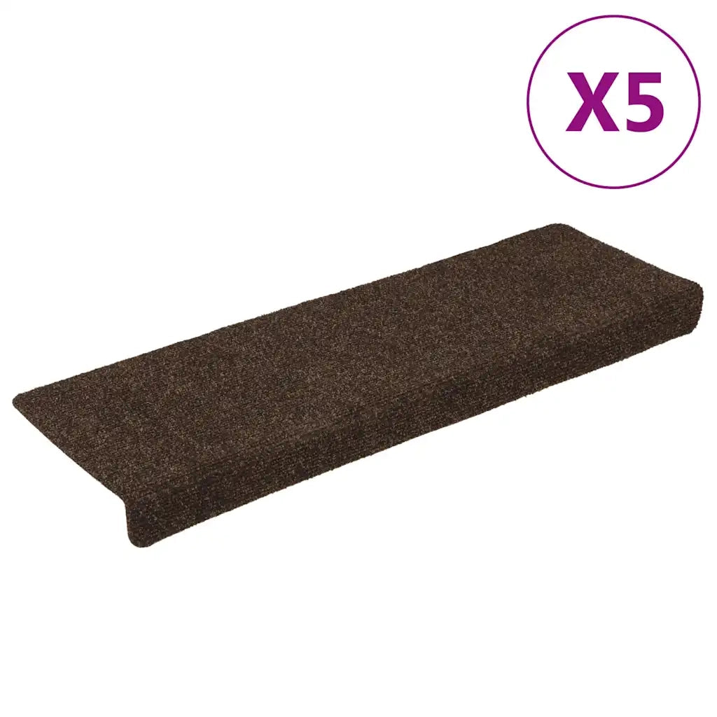 Tappetini per Scale Tessuto Agugliato 15 pz 65x25 cm Marroni cod mxl 67878