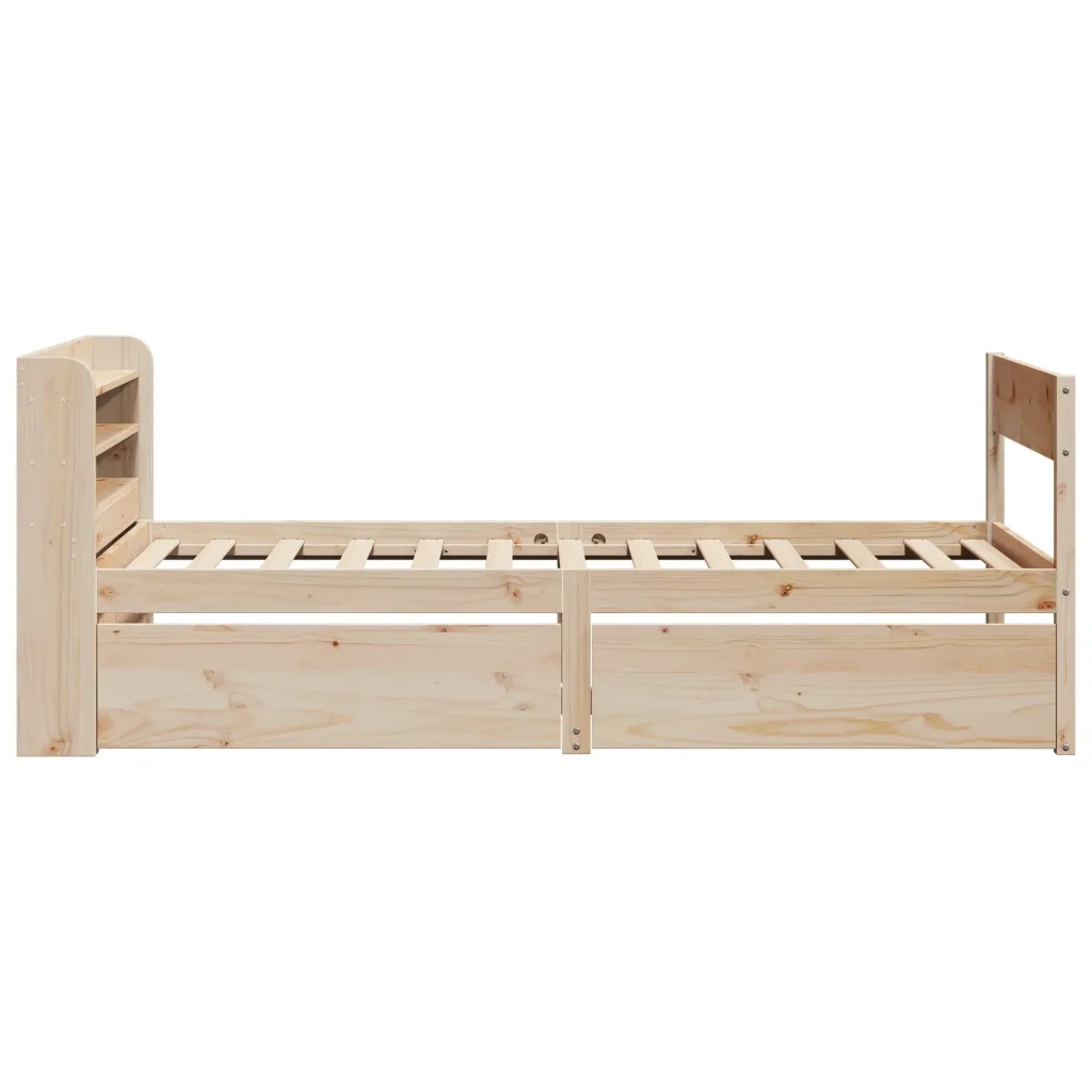 Letto senza Materasso 90x190 cm in Legno Massello di Pino