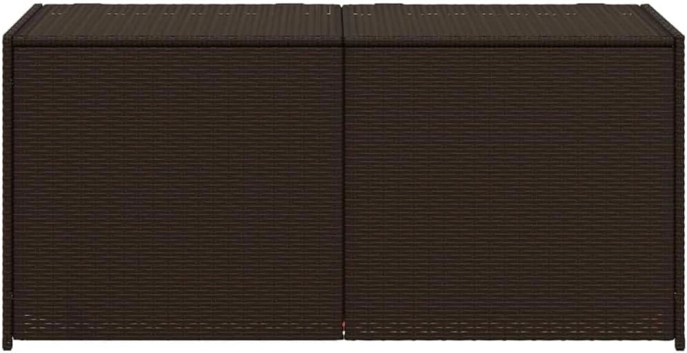 365313 - Scatola portaoggetti da giardino in rattan sintetico marrone 283L, Baul per esterni, baul per esterni, Baul Jardin Outdoor - 365313
