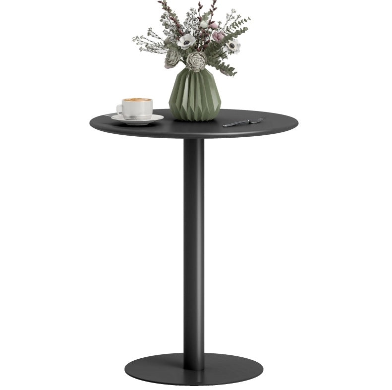 Tavolo da pranzo rotondo in acciaio Ø60x72 cm nero