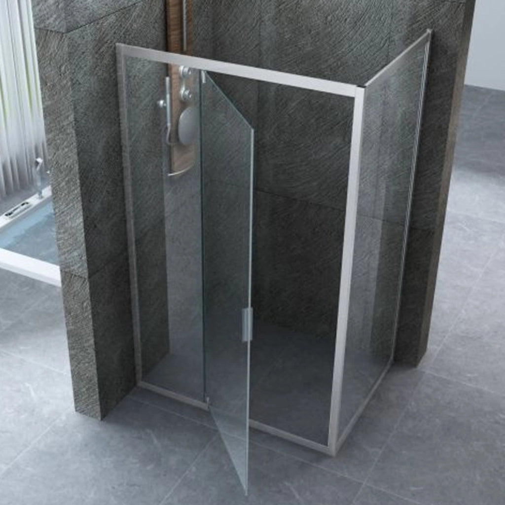 Box doccia due lati battente jade trasparente porta battente esterna, misura 75x110