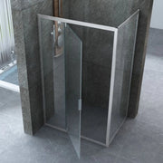 Box doccia due lati battente jade trasparente porta battente esterna, misura 75x110