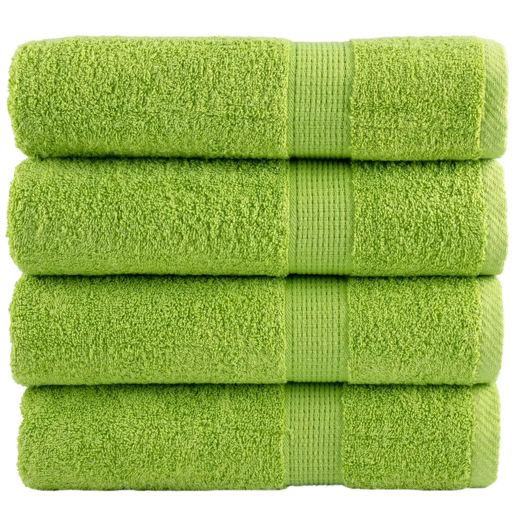 Asciugamani Premium SOLUND 4 pz Verdi 50x100 cm 600 g/m² 137498