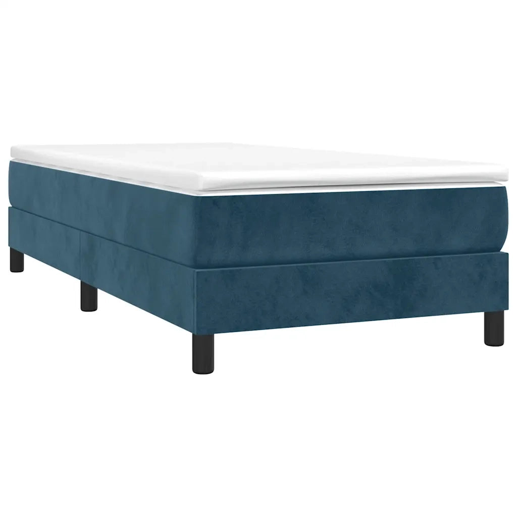 Struttura Letto a Rete a Molle Blu Scuro 80x200 cm in Velluto 3120740