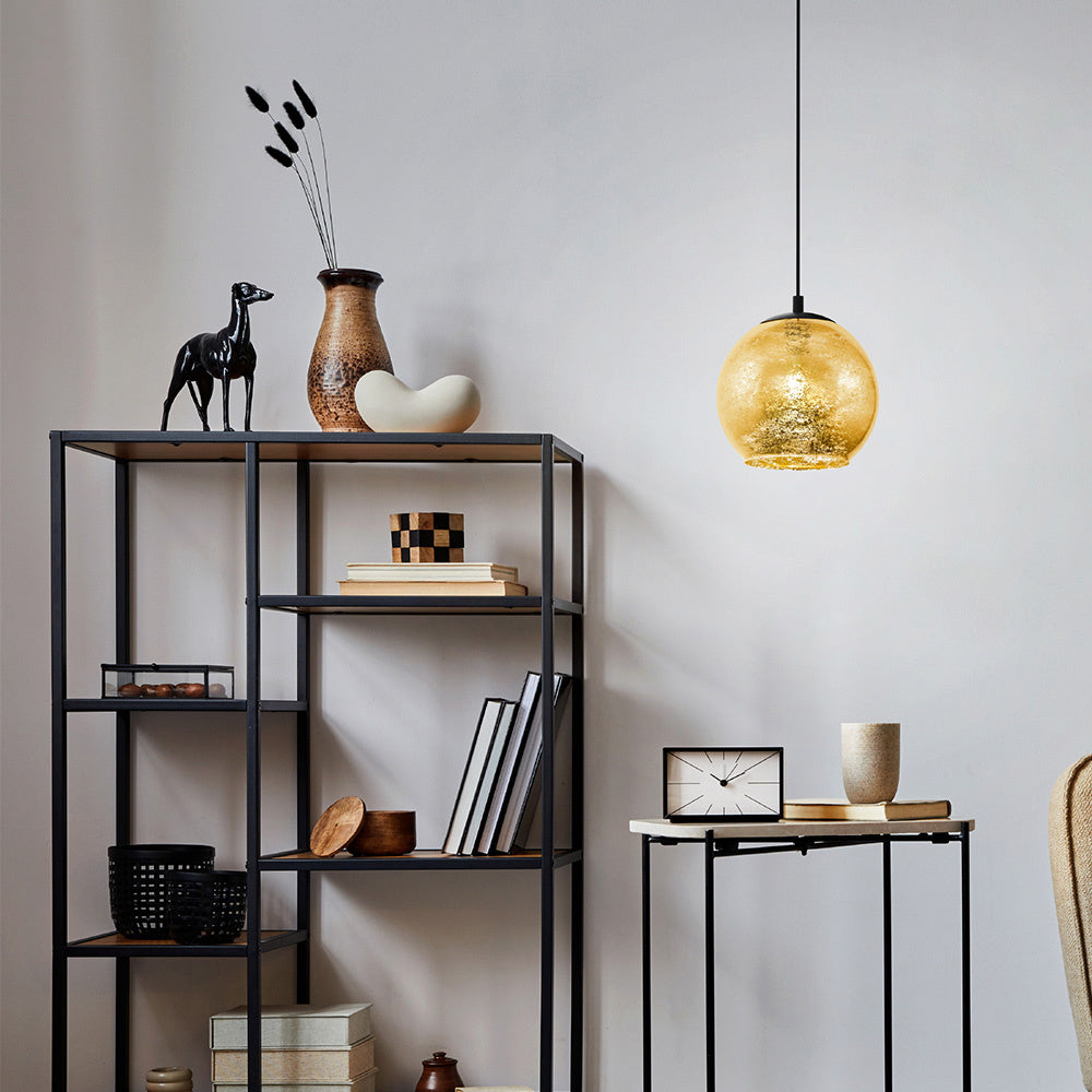 Lampadario Contemporaneo Albaraccin 1 Luce Metallo Nero