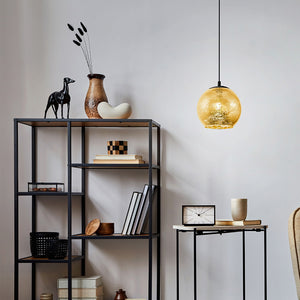 Lampadario Contemporaneo Albaraccin 1 Luce Metallo Nero