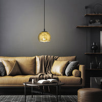 Lampadario Contemporaneo Albaraccin Piccola 1 Luce Metallo Nero