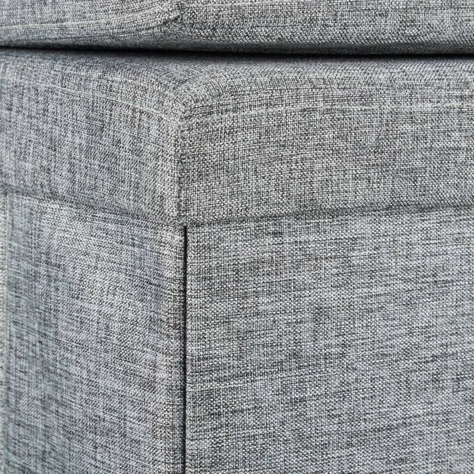Pouf/pouf contenitore pieghevole per biancheria 76cm grigio 13_0002782