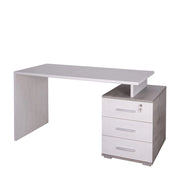 Scrivania 3 Cassetti L154 In Kit Ossido Bianco cm 154x55x76h - Sarmog