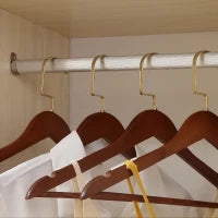 Stand Appendiabiti con 3 Ripiani e Barra Attaccapanni per Vestiti, 80x40x128 cm, Beige