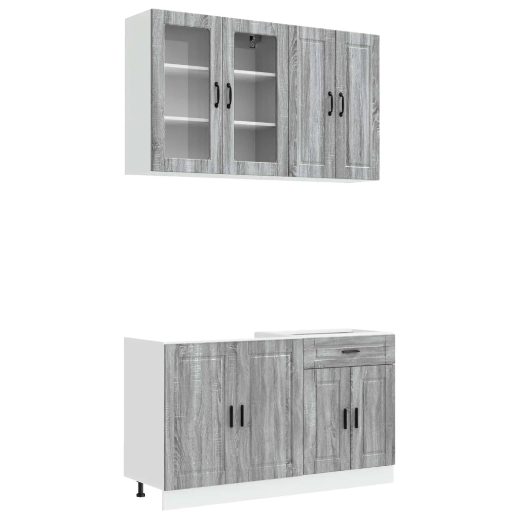 Unità Cucina PORTO 4 pcs Sonoma grigio Legno ingegnerizzato 3438341