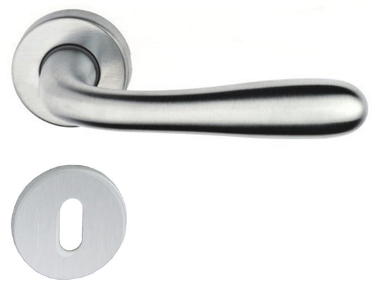 maniglia con rosetta agnone cromo satinato cod:ferx.98539