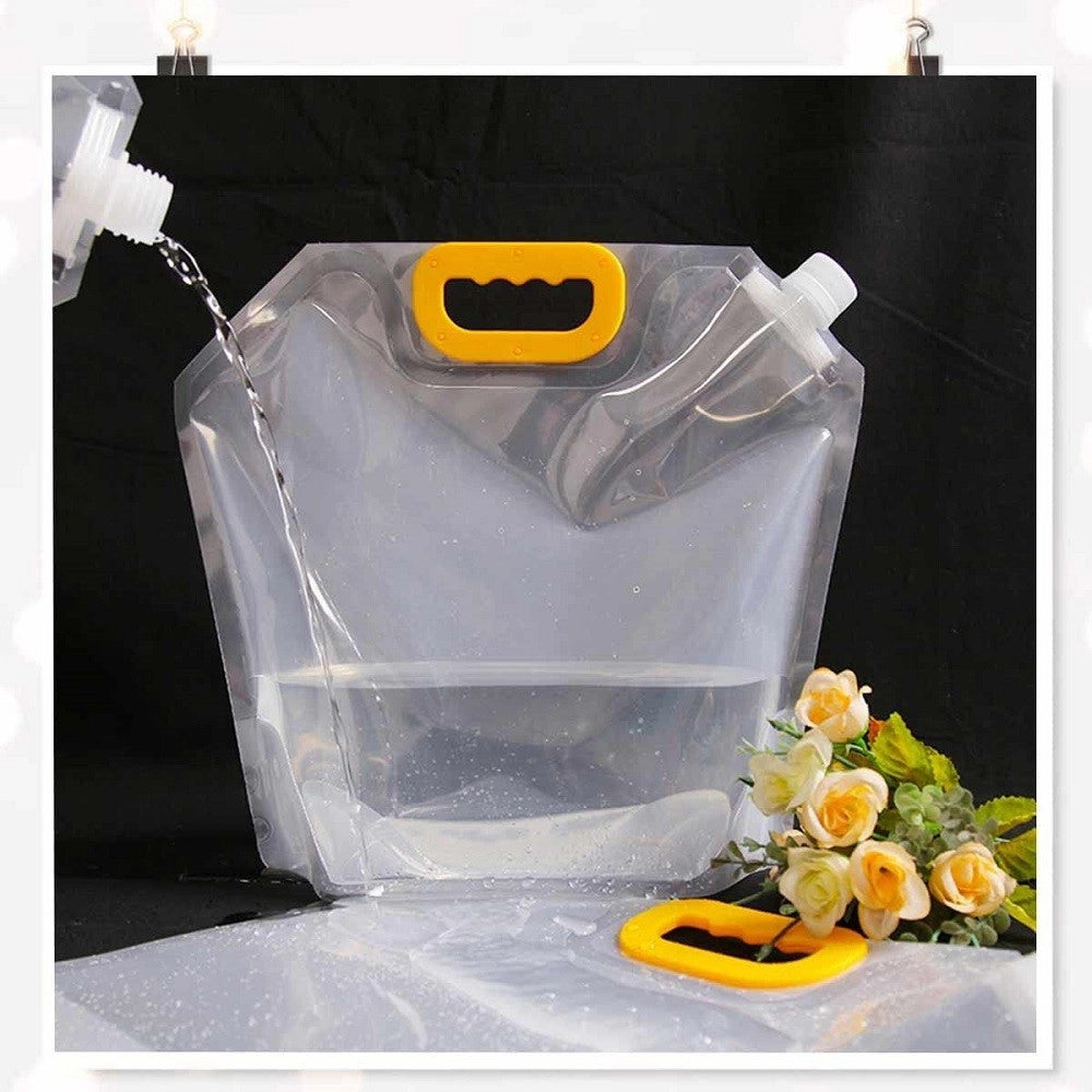 Trade Shop - Set 2 Pz Taniche Pieghevoli Portatili Acqua Potabile 5l Borsa Contenitori Viaggi -