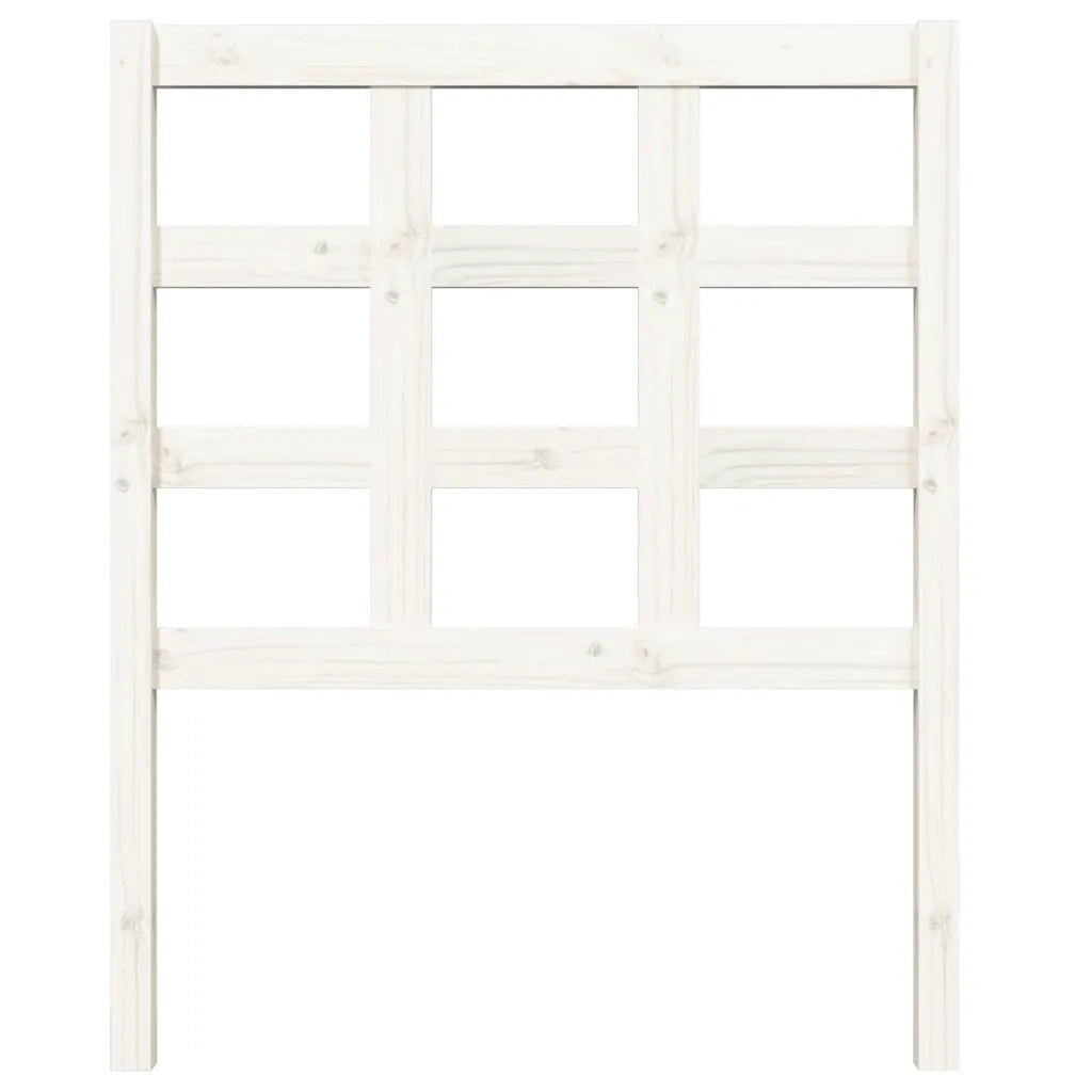 Testiera | Testata per Letto Bianca 80,5x4x100 cm Legno Massello di Pino