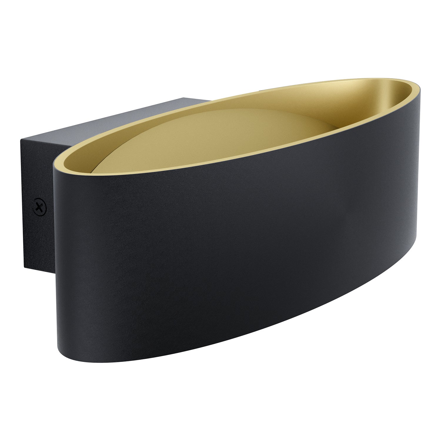 Applique Minimal Maccacari Alluminio Nero Luce Led Integrato 10W