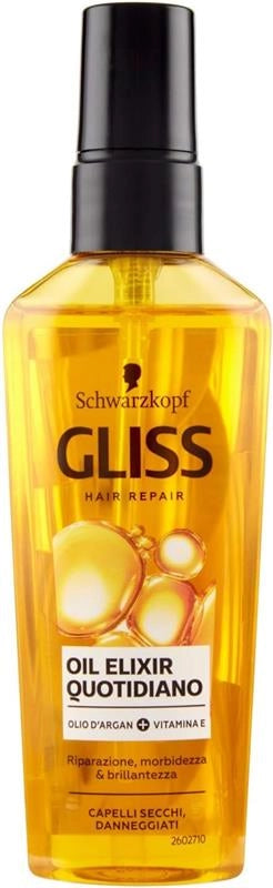SCHWARZKOPF GLISS TRATTAMENTO OIL ELIXIR QUOTIDIANO PER CAPELLI SECCHI E DANNEGGIATI 75 ML