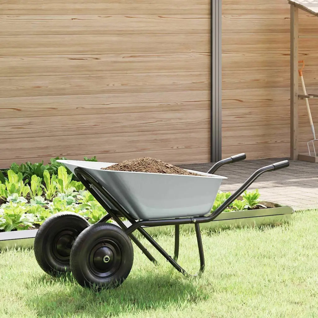 Carriole Argento e Nero 137 x 60 x 65,5 cm Acciaio CFW8757346