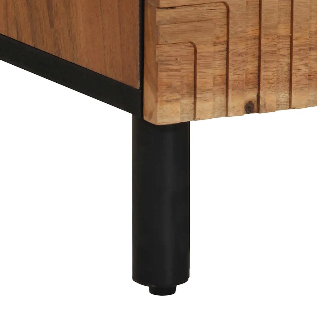 Credenza Naturale 40 x 33,5 x 75 cm Legno di Acacia Massello 4017779