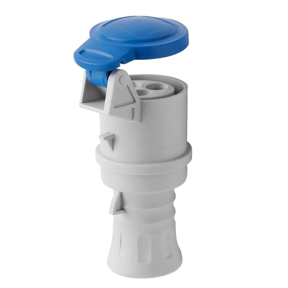 Presa mobile diritta industriale blu 2p+t 16a monofase 220v ip44 gw62004h