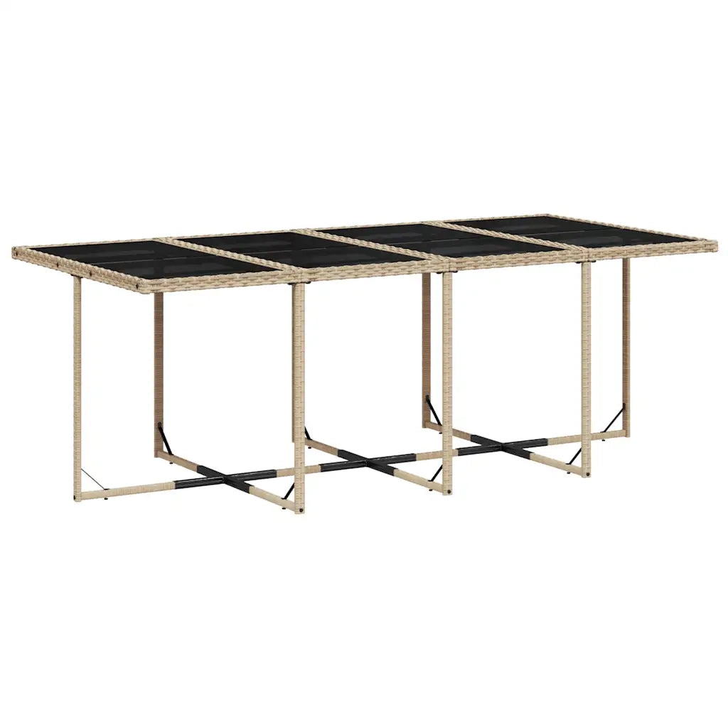 Set da Pranzo da Giardino 13 pz con Cuscini Beige in Polyrattan 3278109
