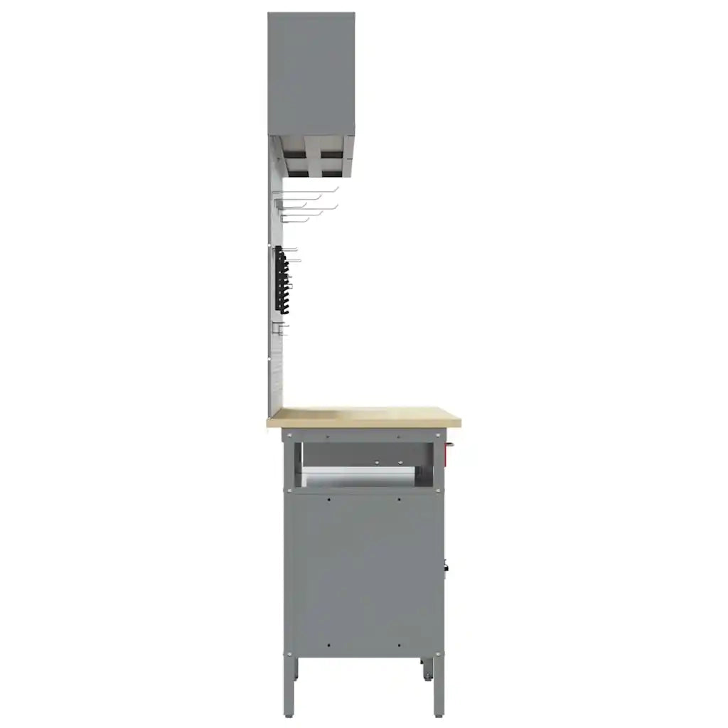 Set banco da lavoro con cassetto 8 pcs Rosso e Grigio 3321499