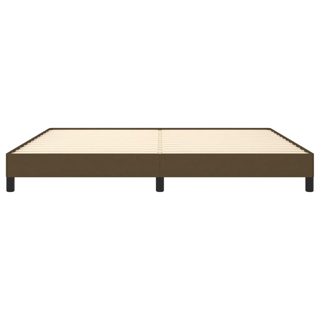 Giroletto senza Materasso Marrone Scuro 200x200 cm in Tessuto